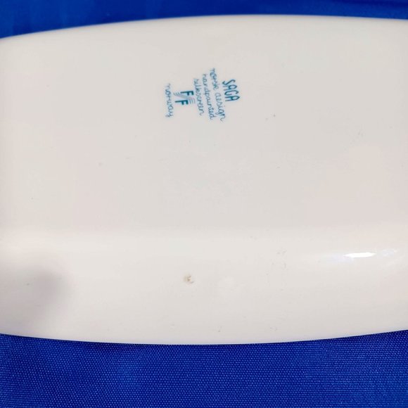 Norwegian Figgjo Flint Saga  Norsk FF Fairy Tale Long  Dish Plate Norway Vtg - Picture 9 of 9